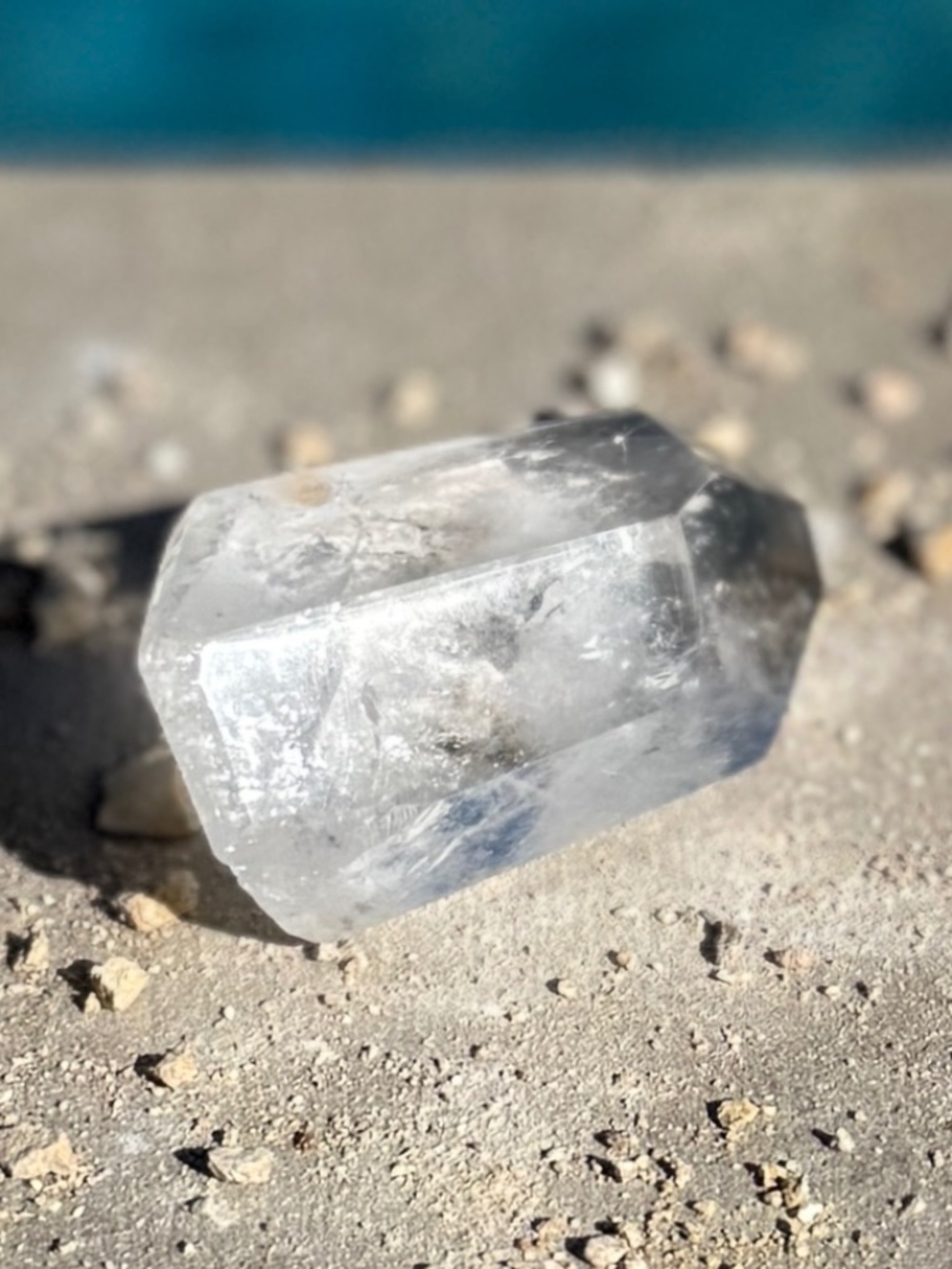 Brazilian Free Form Clear Quartz Palm Crystal